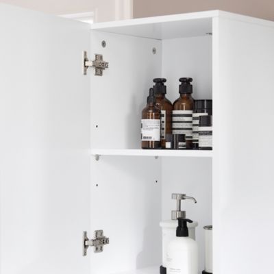 Meuble Colonne de Salle de Bain avec 6 Compartiments de Rangement, BZR91-W, SoBuy