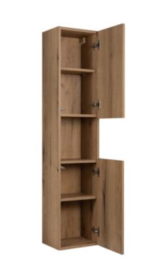 Meuble colonne de salle de bain à suspendre NOVA OAK 30 X 140 cm