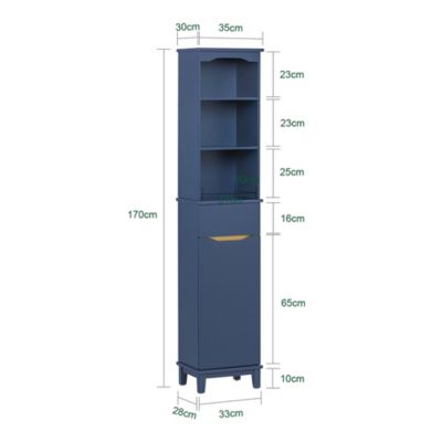 Meuble Colonne de salle de bains, Placard de Rangement, BZR112-B, SoBuy