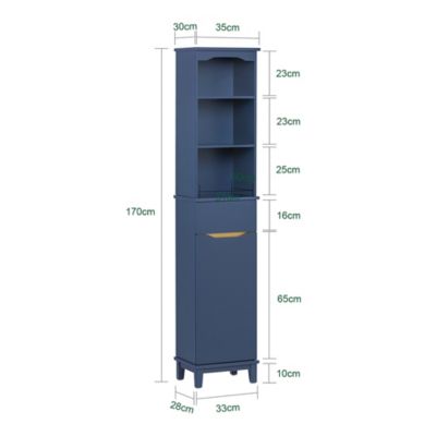 Meuble Colonne de salle de bains, Placard de Rangement, BZR112-B, SoBuy