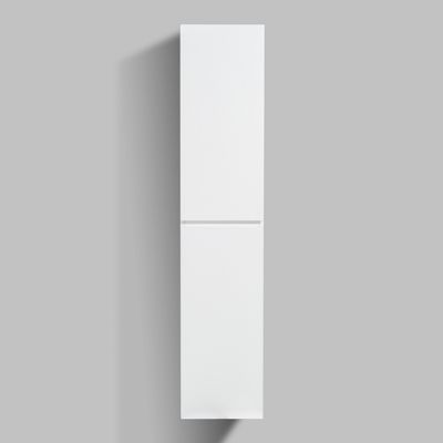 Meuble Colonne Design salle de bain, Armoire à droite murale étagères, 50x28,8x88cm, ALICE Blanc mat, armoire à droite