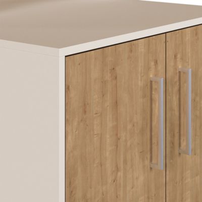 Meuble colonne machine à laver beige et effet bois l.73 x H.186 x P.75 cm, Luma