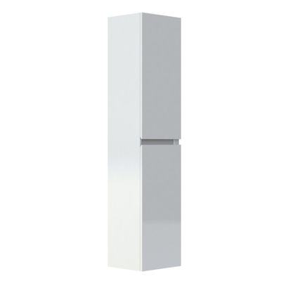 Meuble colonne salle de bain 180 cm suspendu - Blanc mat - Donna - Allibert