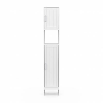 Meuble colonne salle de bain WALDO 2 portes blanc