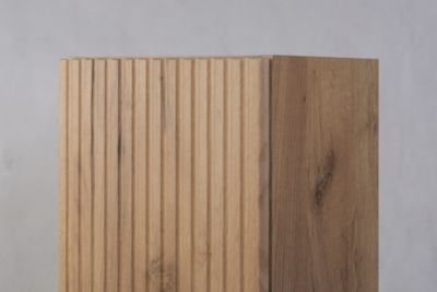 Meuble colonne suspendu de salle de bain FLOW chêne 35 x 136 cm