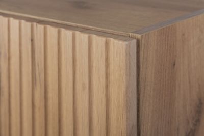Meuble colonne suspendu de salle de bain FLOW chêne 35 x 136 cm