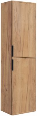 Meuble colonne suspendu de salle de bain SLIM  chêne craft 35 x 136 cm