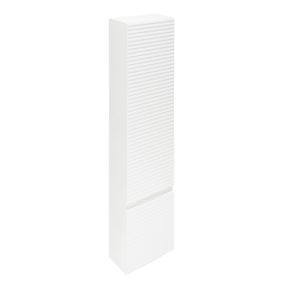 Meuble colonne suspendue salle de bain strié Savona 40,2x157x21,7 cm blanc brillant (SAVONAV40BI)