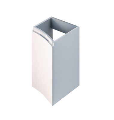 Meuble complément sous vasque l.34 cm, blanc mat, version gauche, Vague