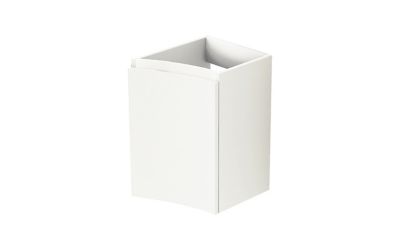 Meuble complément sous vasque l.34 cm, blanc, version droite, Vague