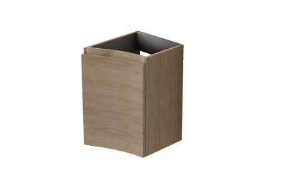 Meuble complément sous vasque l.34 cm, effet bois, version droite, Vague
