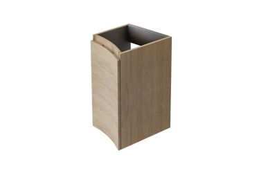 Meuble complément sous vasque l.34 cm, effet bois, version gauche, Vague