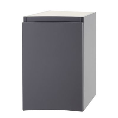 Meuble complément sous vasque l.34 cm, gris anthracite, version droite, Vague