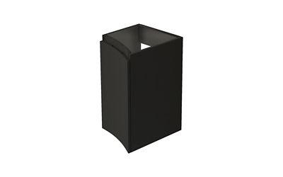 Meuble complément sous vasque l.34 cm, gris graphite mat, version gauche, Vague