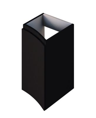 Meuble complément sous vasque l.34 cm noir mat, version gauche Vague