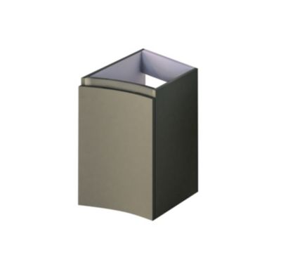 Meuble complément sous vasque l.34 cm, vert kaki mat, version droite, Vague