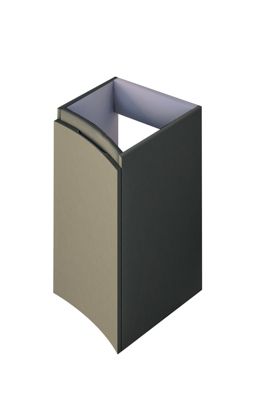 Meuble complément sous vasque l.34 cm, vert kaki mat, version gauche, Vague
