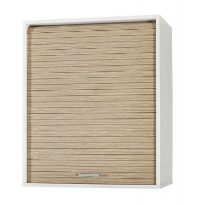 Meuble Cuisine Blanc Rideau Noir Chêne ou Alu Larg 60 Haut 72 Prof 35 cm - Chêne Naturel - L 60 x l 35 x H 72 cm
