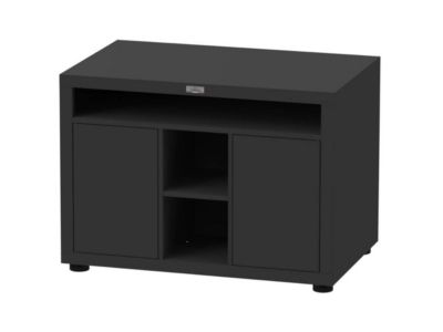 Meuble cuisine extérieure noir pour cuisson XL 110 x 70 cm - Le Marquier