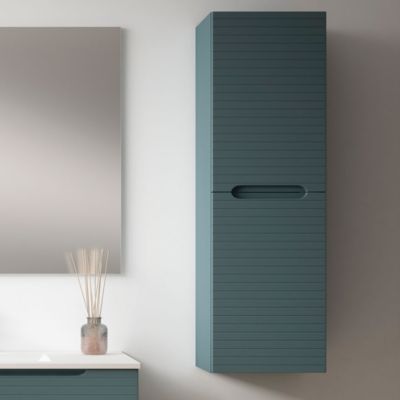 Meuble d'appoint de salle de bain BOREAL 35x27 cm finition BLEU OCÉAN mat à suspendre Kibath