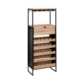 Meuble de Bar Range Bouteilles et Porte Verres  H 160 cn