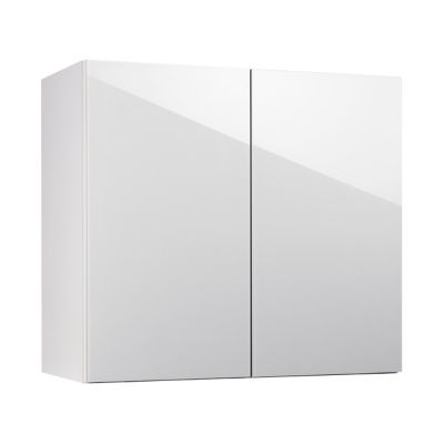 Meuble De Cuisine Artic Blanc Brillant Facade 1 Porte L 80 Cm Caisson Haut Castorama