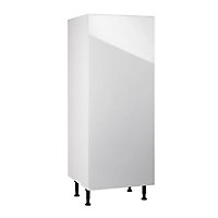 Meuble de cuisine Artic blanc brillant façade porte de réfrigérateur + caisson 1/2 colonne L. 60 cm