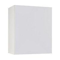 Meuble de cuisine Artic blanc mat façade 1 porte + caisson haut L. 60 cm