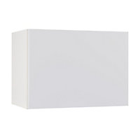 Meuble de cuisine Artic blanc mat façade 1 porte glissante sur hotte + 1 caisson haut hotte L. 60 cm