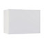 Meuble de cuisine Artic blanc mat façade 1 porte glissante sur hotte + 1 caisson haut hotte L. 60 cm
