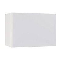 Meuble de cuisine Artic blanc mat façade 1 porte ouvrante sur hotte + caisson haut hotte L. 60 cm