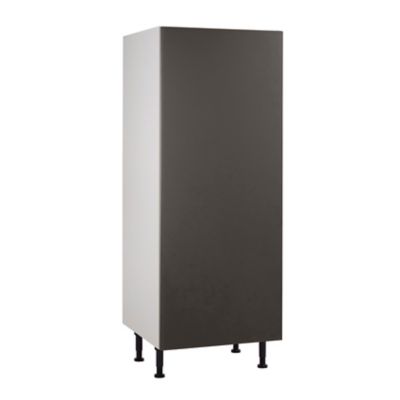 Meuble de cuisine Artic poivre mat façade porte de réfrigérateur + caisson 1/2 colonne L. 60 cm
