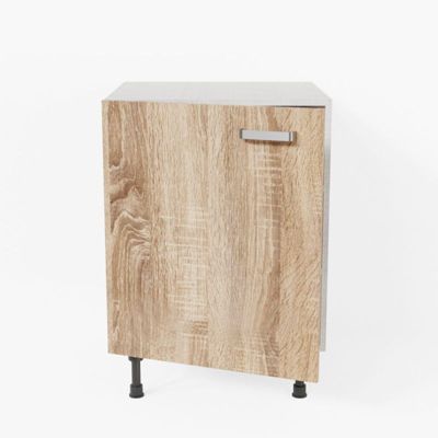Meuble de cuisine bas - 60 cm - Caisson coloris Lino