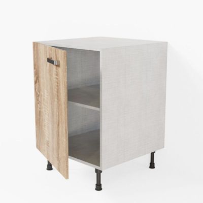 Meuble de cuisine bas - 60 cm - Caisson coloris Lino