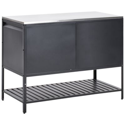 Meuble de cuisine d'extérieur MAENZA Noir Métal