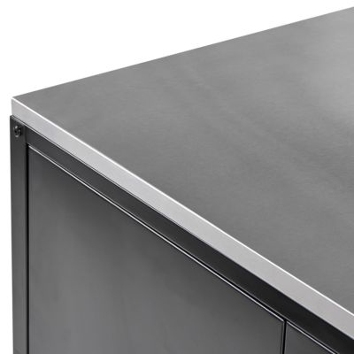 Meuble de cuisine d'extérieur MAENZA Noir Métal