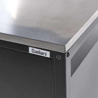 Meuble de cuisine d'extérieur MAENZA Noir Métal