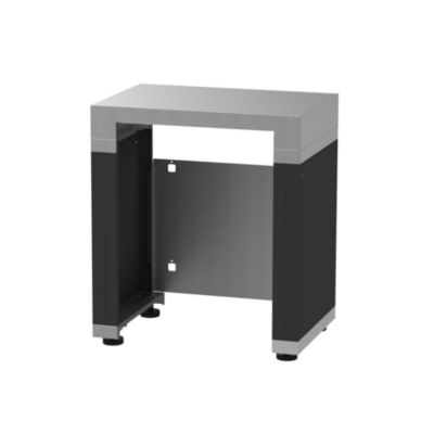Meuble de cuisine d'extérieur Duo pour frigo 80 x 55 cm noir Le Marquier