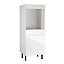 Meuble de cuisine Epura blanc façade 1 porte 1 tiroir + bandeau four + caisson 1/2 colonne L. 60 cm
