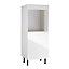 Meuble de cuisine Epura blanc façade 1 porte + bandeau four + caisson 1/2 colonne L. 60 cm