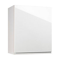 Meuble de cuisine Epura blanc façade 1 porte + caisson haut L. 60 cm