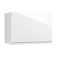 Meuble de cuisine Epura blanc façade 1 porte ouvrante sur hotte + caisson haut hotte L. 60 cm