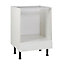 Meuble de cuisine Epura blanc façade bandeau four + tiroir four + caisson bas L. 60 cm