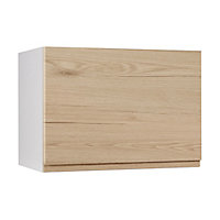 Meuble de cuisine Epura bois façade 1 porte glissante sur hotte + 1 caisson haut hotte L. 60 cm