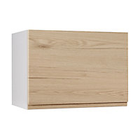 Meuble de cuisine Epura bois façade 1 porte ouvrante sur hotte + caisson haut hotte L. 60 cm