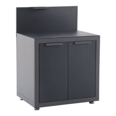 Meuble de cuisine extérieure double portes acier gris GoodHome Cucino