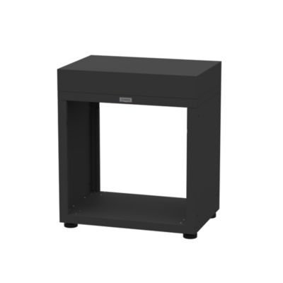 Meuble de cuisine extérieure ouvert 80 x 55 cm, acier époxy noir, Le Marquier