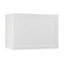 Meuble de cuisine Fog blanc façade 1 porte glissante sur hotte + 1 caisson haut hotte L. 60 cm