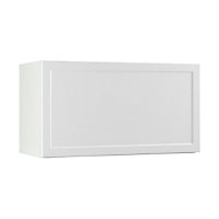 Meuble de cuisine Fog blanc façade 1 porte relevante sur hotte + caisson haut hotte L. 80 cm