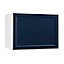Meuble de cuisine Fog bleu nuit façade 1 porte ouvrante sur hotte + caisson haut hotte L. 60 cm